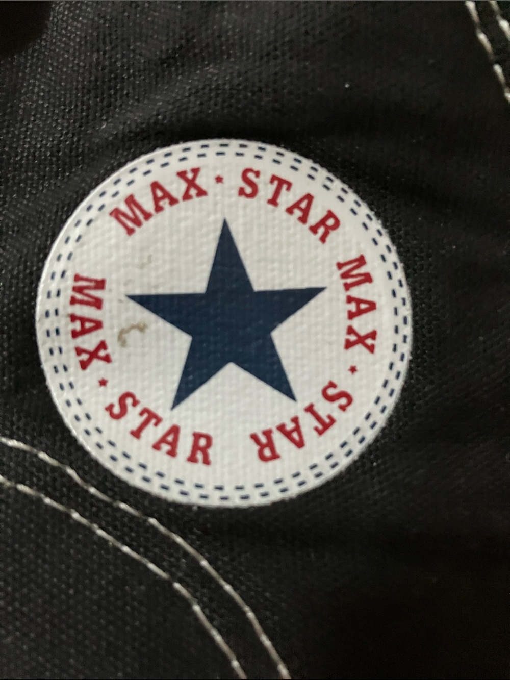 MAX STAR Black Platform High-Top Canvas Sneakers with Red Stripe - Picture 3 of 8